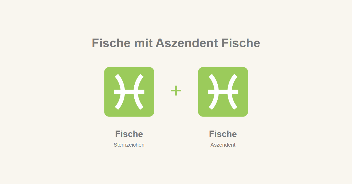 Fische als Sternzeichen und Fische als Aszendent