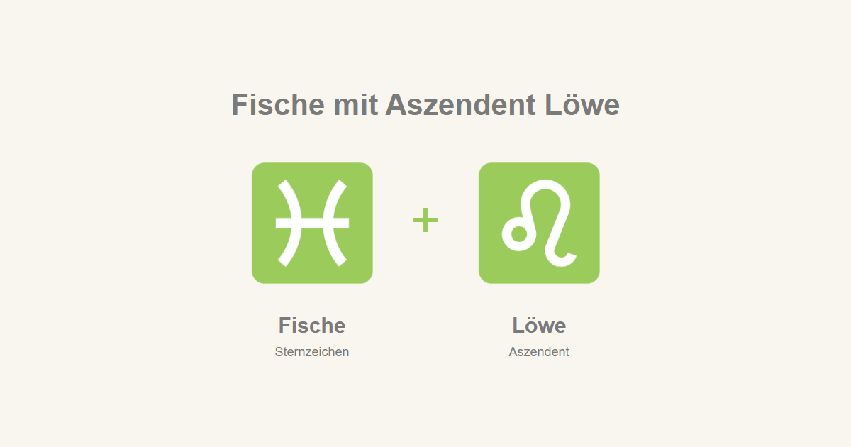 Fische als Sternzeichen und Löwe als Aszendent
