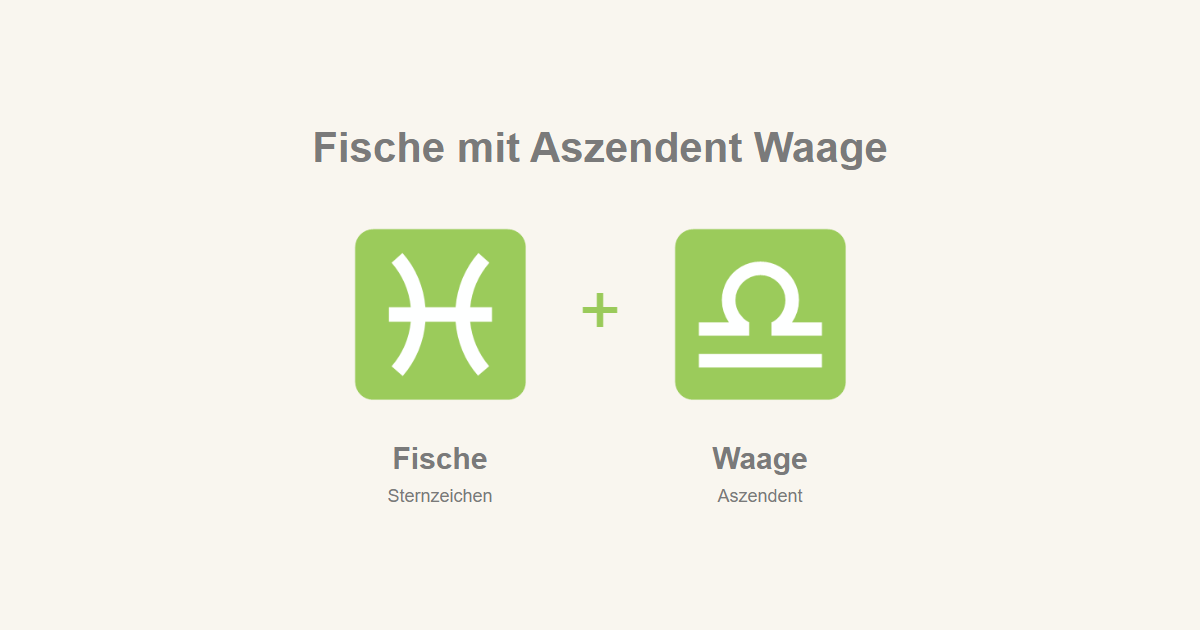 Fische als Sternzeichen und Waage als Aszendent