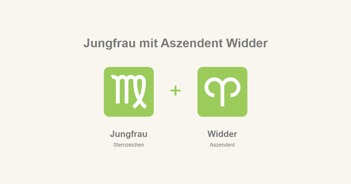 Jungfrau als Sternzeichen und Widder als Aszendent