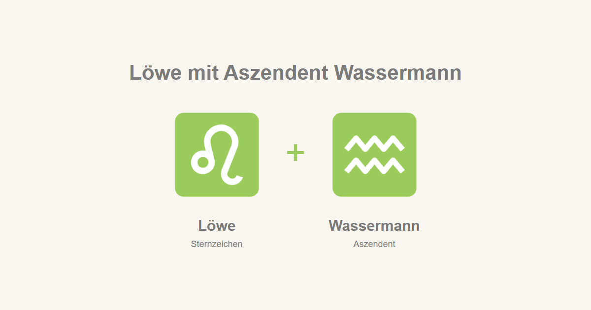 Löwe als Sternzeichen und Wassermann als Aszendent