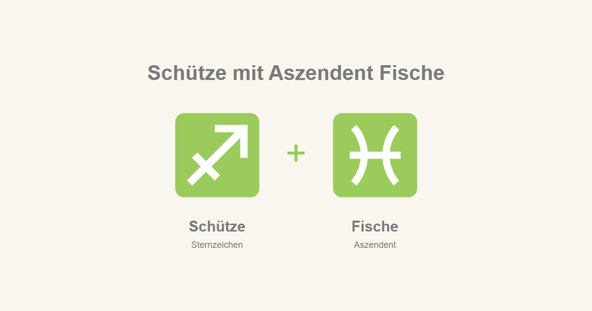 Schütze als Sternzeichen und Fische als Aszendent