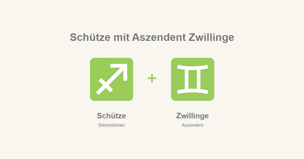 Schütze als Sternzeichen und Zwillinge als Aszendent
