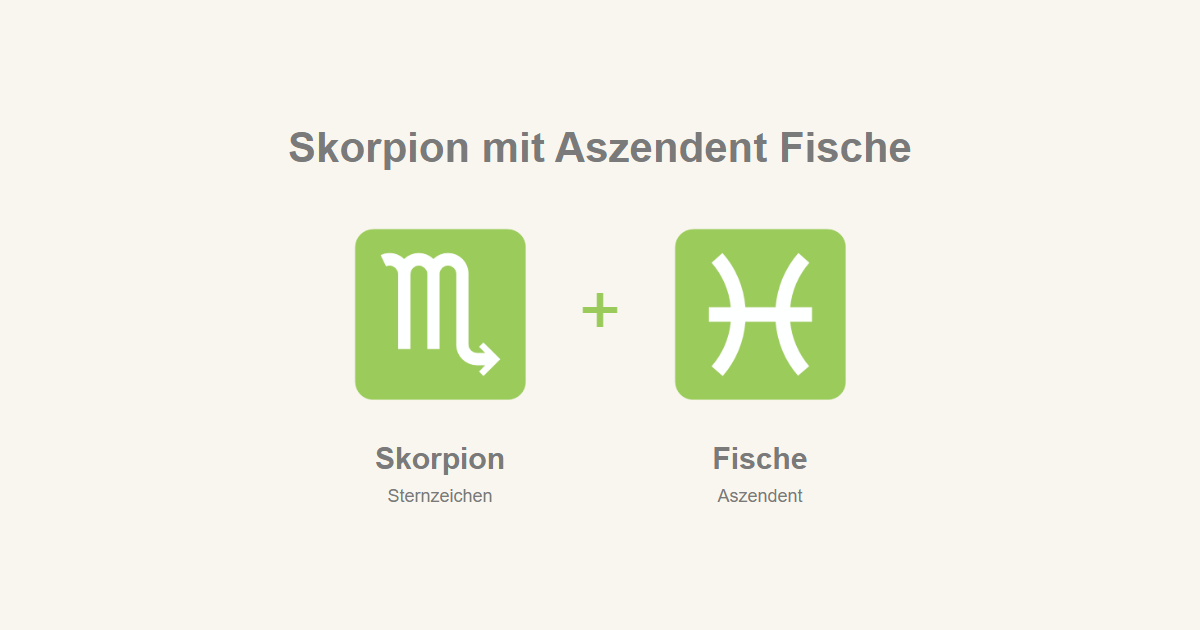 Skorpion als Sternzeichen und Fische als Aszendent