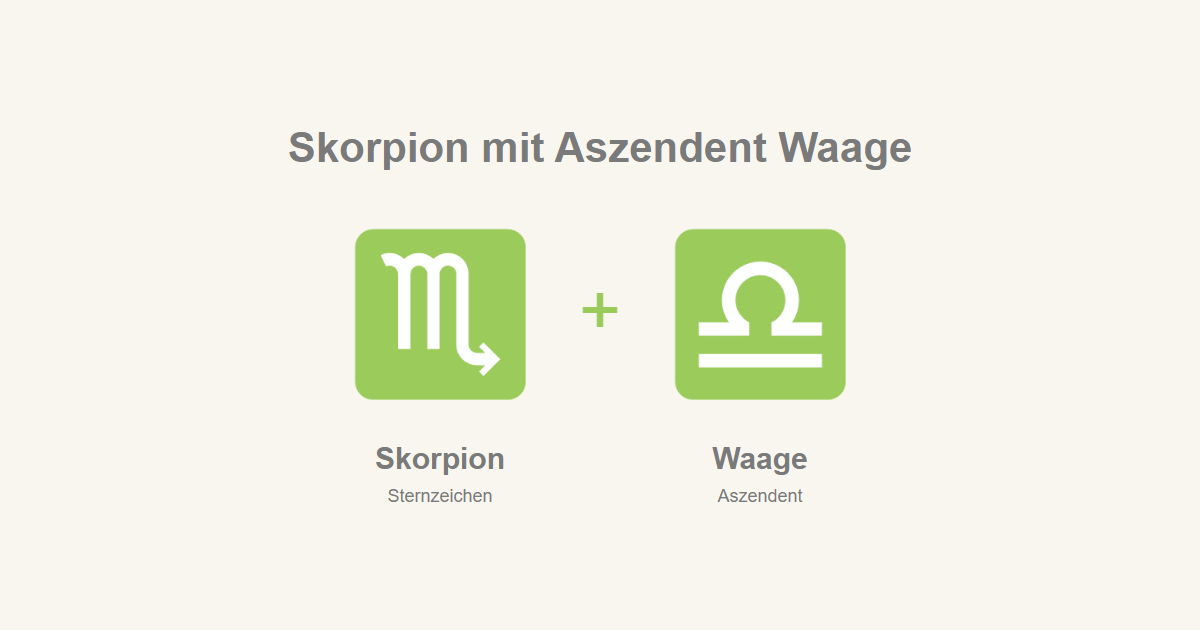 Skorpion als Sternzeichen und Waage als Aszendent