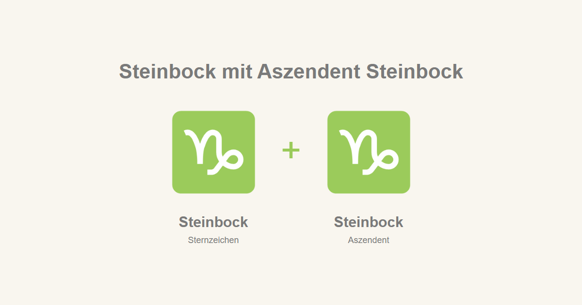 Steinbock als Sternzeichen und Steinbock als Aszendent