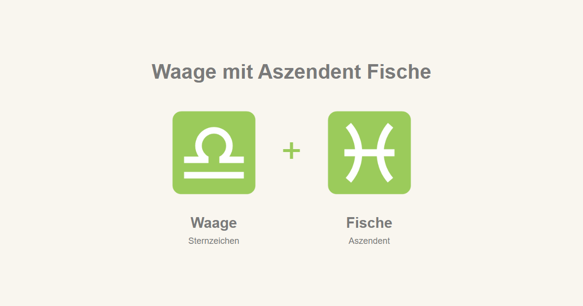 Waage als Sternzeichen und Fische als Aszendent