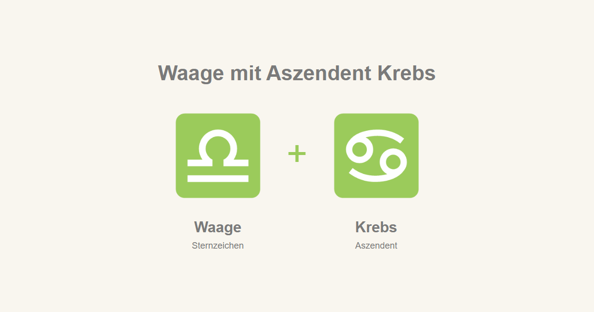Waage als Sternzeichen und Krebs als Aszendent