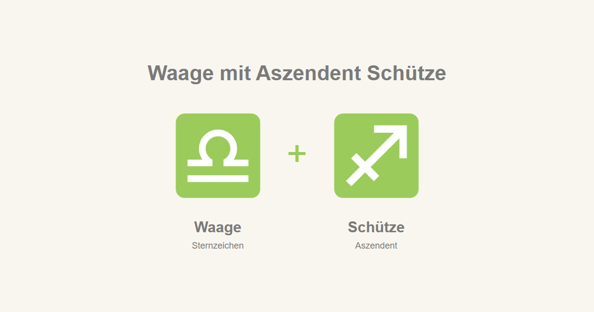 Waage als Sternzeichen und Schütze als Aszendent