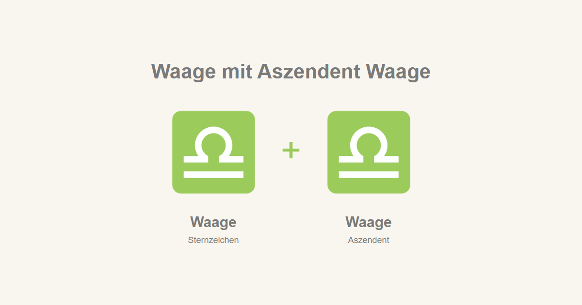 Waage als Sternzeichen und Waage als Aszendent