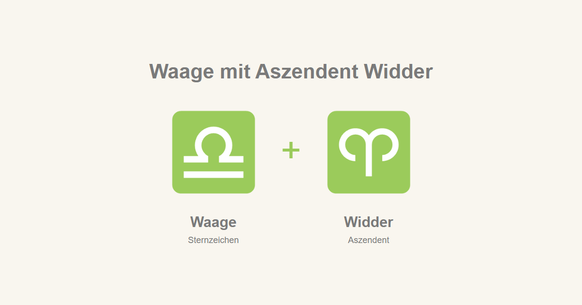 Waage als Sternzeichen und Widder als Aszendent