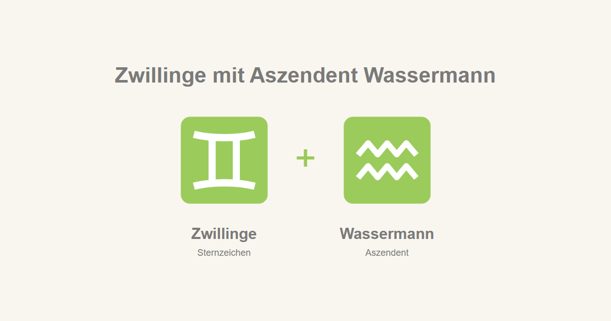 Zwillinge als Sternzeichen und Wassermann als Aszendent